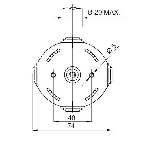 Gewiss 44CE, Razvodna kutija sa poklopcem fi65x35, IP44 slika 4