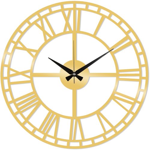 Wallity Ukrasni metalni zidni sat, Metal Wall Clock 2 - Gold slika 2