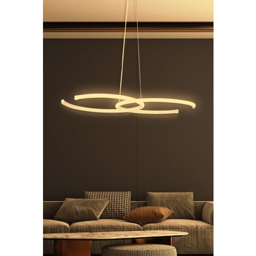 Carinae White-Yellow Light White Chandelier slika 1