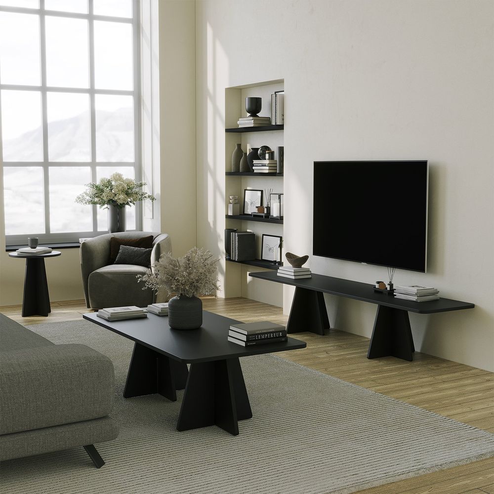 TV Komoda Mushroom - Black Black slika 1