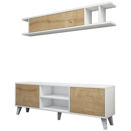 Woody Fashion TV jedinica, Italo - White, Pine slika 4