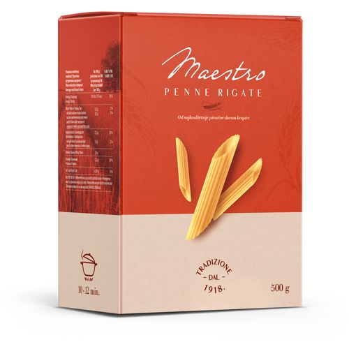 Danubius Maestro  Penne rigate 500 g slika 1