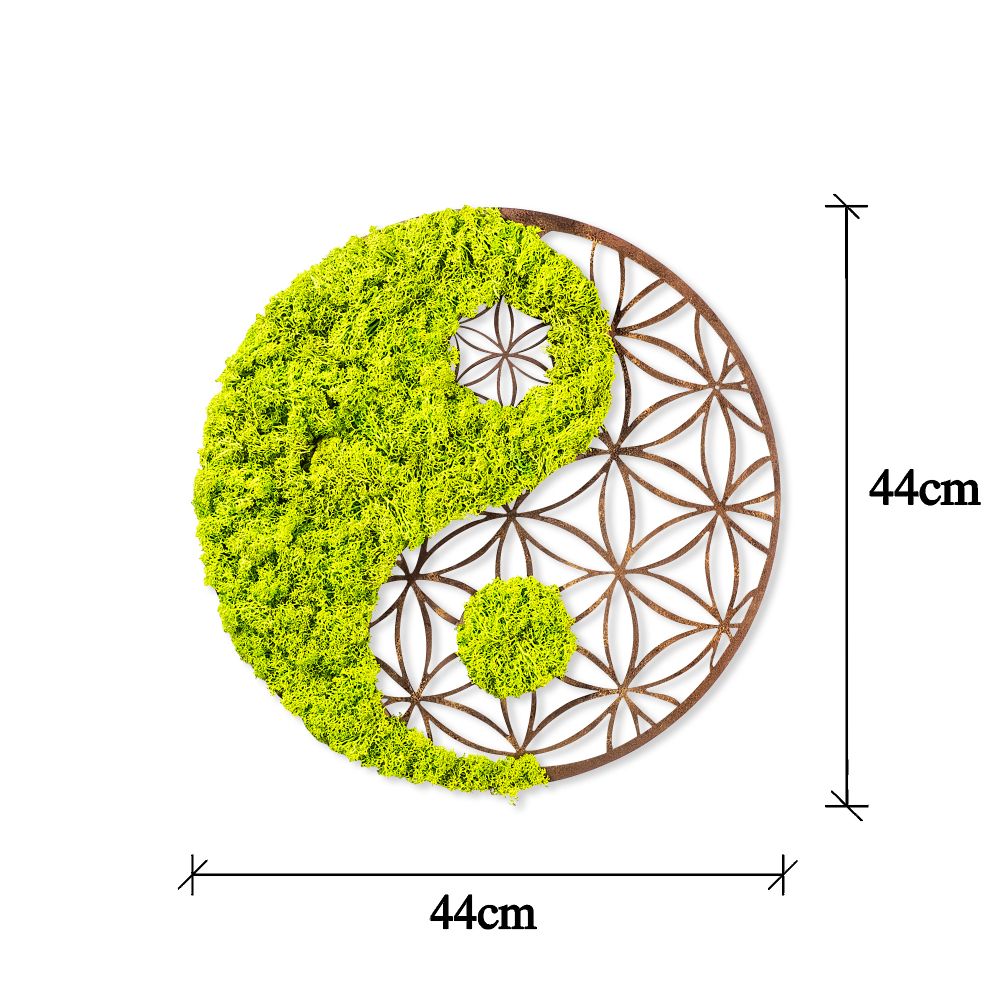 Decorative wall accessory Yin Yang, colours: green, brown slika 6