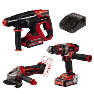 Einhell TE-TK 18/3 Li +2 (CD+AG+HD), set aku bušilice, čekić bušilice i brusilice