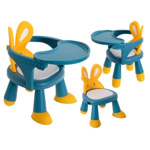 Stolica za hranjenje i igranje žuto-plava