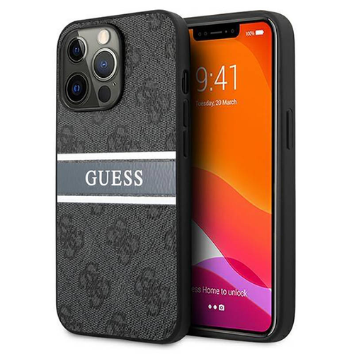 Maska Guess Stripe za iPhone 13 Pro Max 6.7 siva (GUHCP13X4GDGR) slika 1