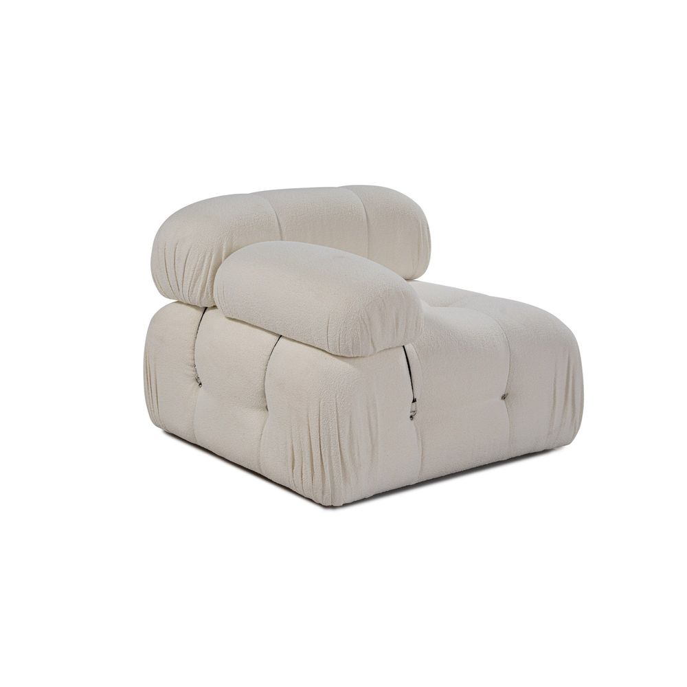 Bubble L1 - Bež Bijeli Sofa za Jednu Osobu slika 4