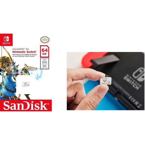 SanDisk microSDXC 64GB za Nintendo Switch, brzina čitanja do 100MB/s, pisanja 60MB/s, U3, C10, A1, UHS-1 slika 4