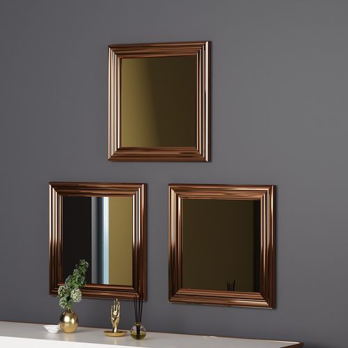 Woody Fashion Set ogledala (3 komada), bronca, Otto - Bronze slika 2