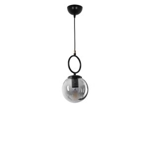 Morino Tekli Füme Camlı Siyah Sarkıt Black Chandelier