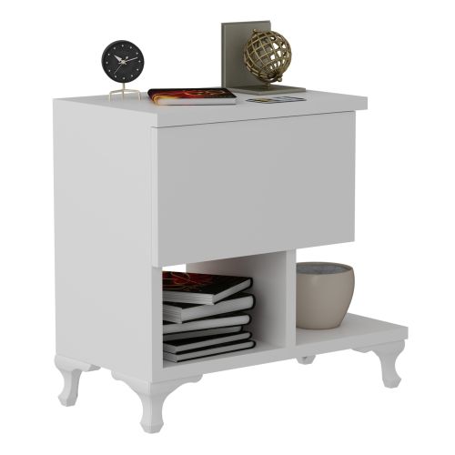 Cast - White White Nightstand slika 6