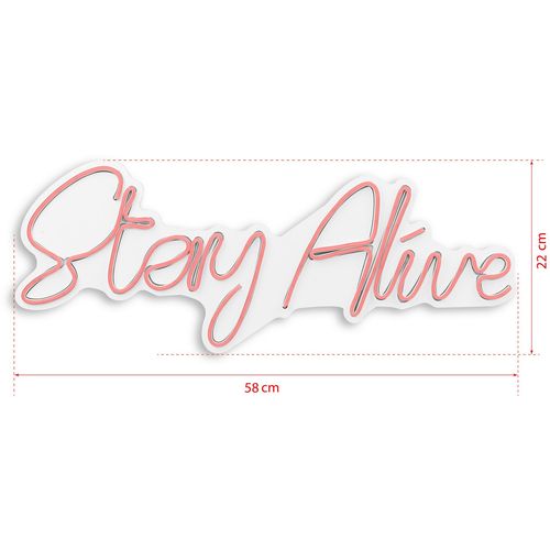 Wallity Zidna LED dekoracija, Stay Alive - Pink slika 8