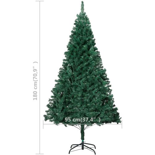 Umjetno božićno drvce s gustim granama zeleno 180 cm PVC slika 18
