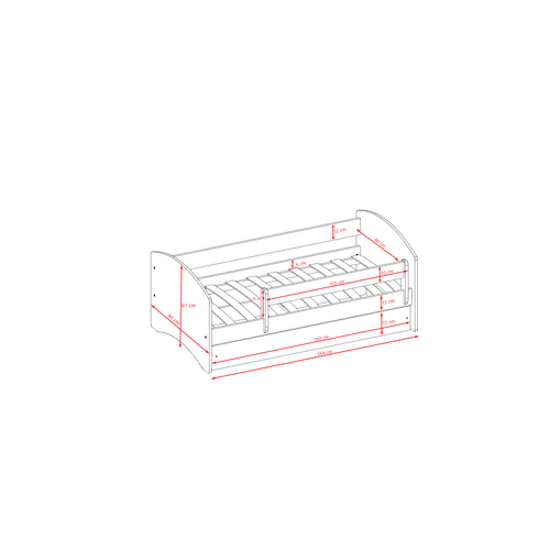 Drveni dječji krevet JEDNOROG s ladicom - 160*80 slika 3
