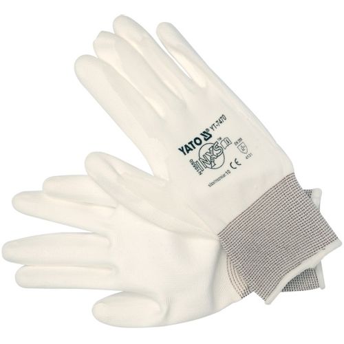 Yato radne rukavice od najlona/PU bijele veličina 10 slika 1