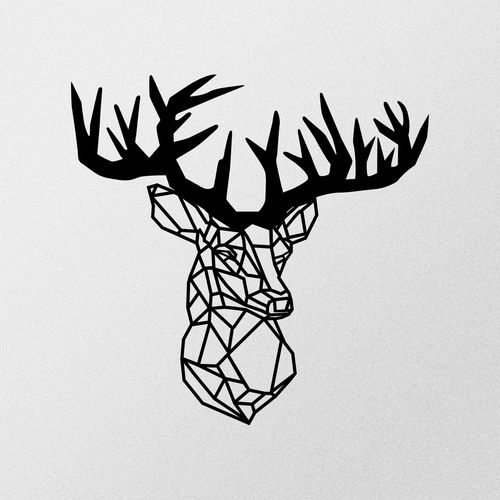 Deer Metal Decor Black Decorative Metal Wall Accessory slika 4