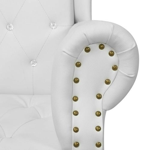 Fotelja sa Visokim Naslonom Bijela 77x65x181 cm slika 3