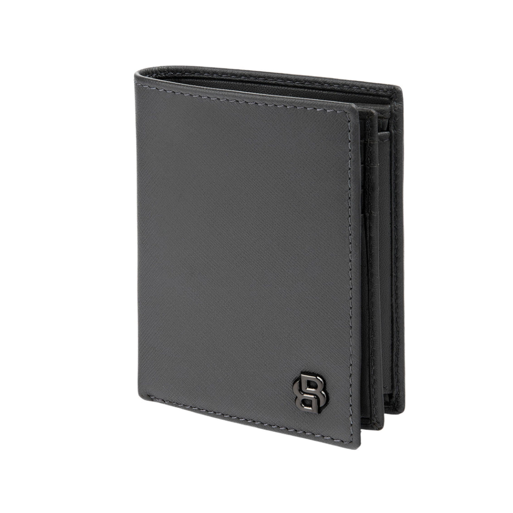 Hugo Boss novčanik Double B Saffiano sa preklopom HLO526H, sivi slika 2