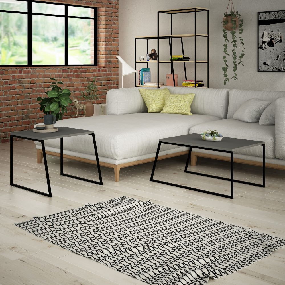 Set Klub Stolova Pal Orta - Antracit Crni slika 2