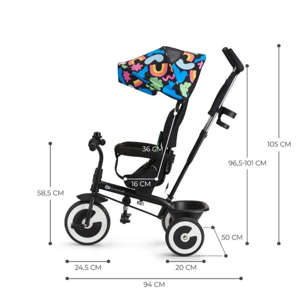 Kinderkraft Tricikl ASTON, Happy Shapes slika 6