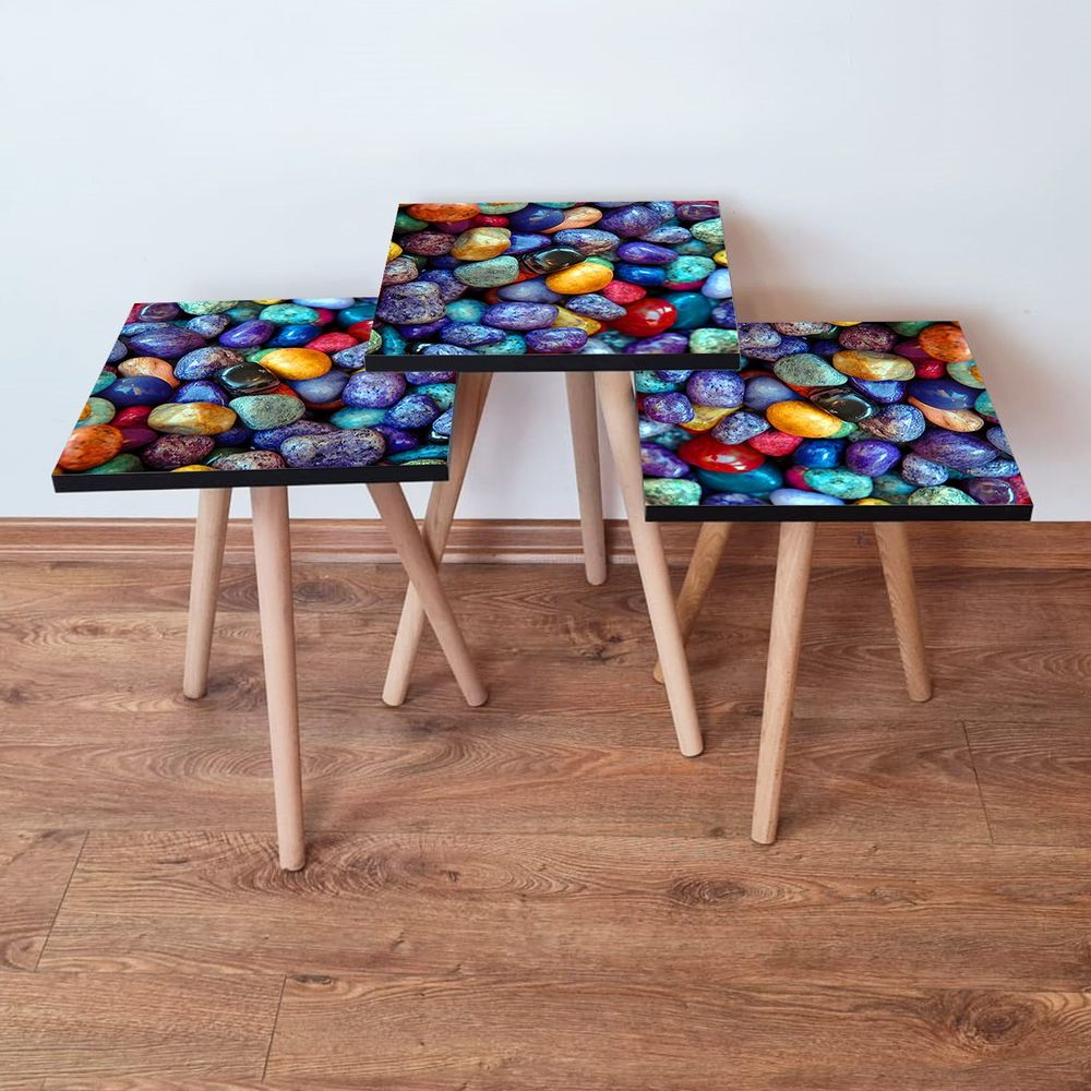Nesting stolovi 3Shp18 - (3 komada) - boje: višebojni slika 1