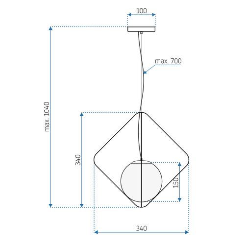 TOOLIGHT Viseća svjetiljka APP1018-1CP slika 14