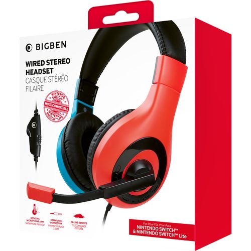 BIGBEN NINTENDO SWITCH HEADSET RED/BLUE slika 4