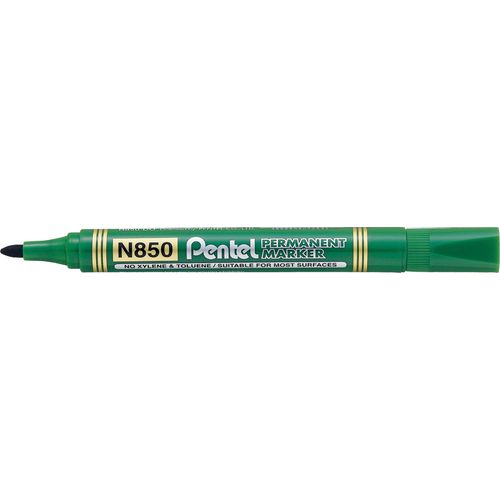 Marker permanentni PENTEL N850-D zeleni okrugli vrh, pakiranje 12/1 slika 1