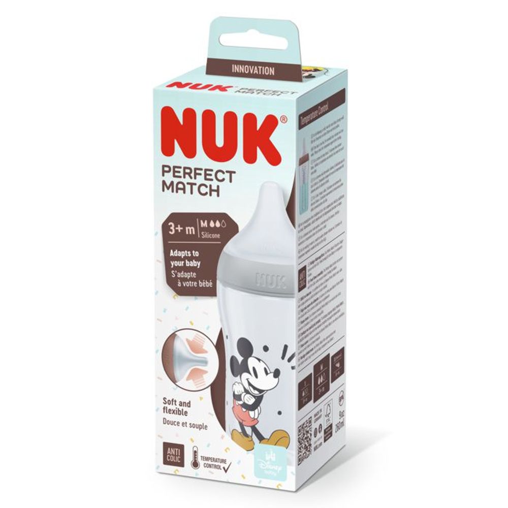 NUK Flašica Perfect Match 260ml 3+m, Mickey slika 4