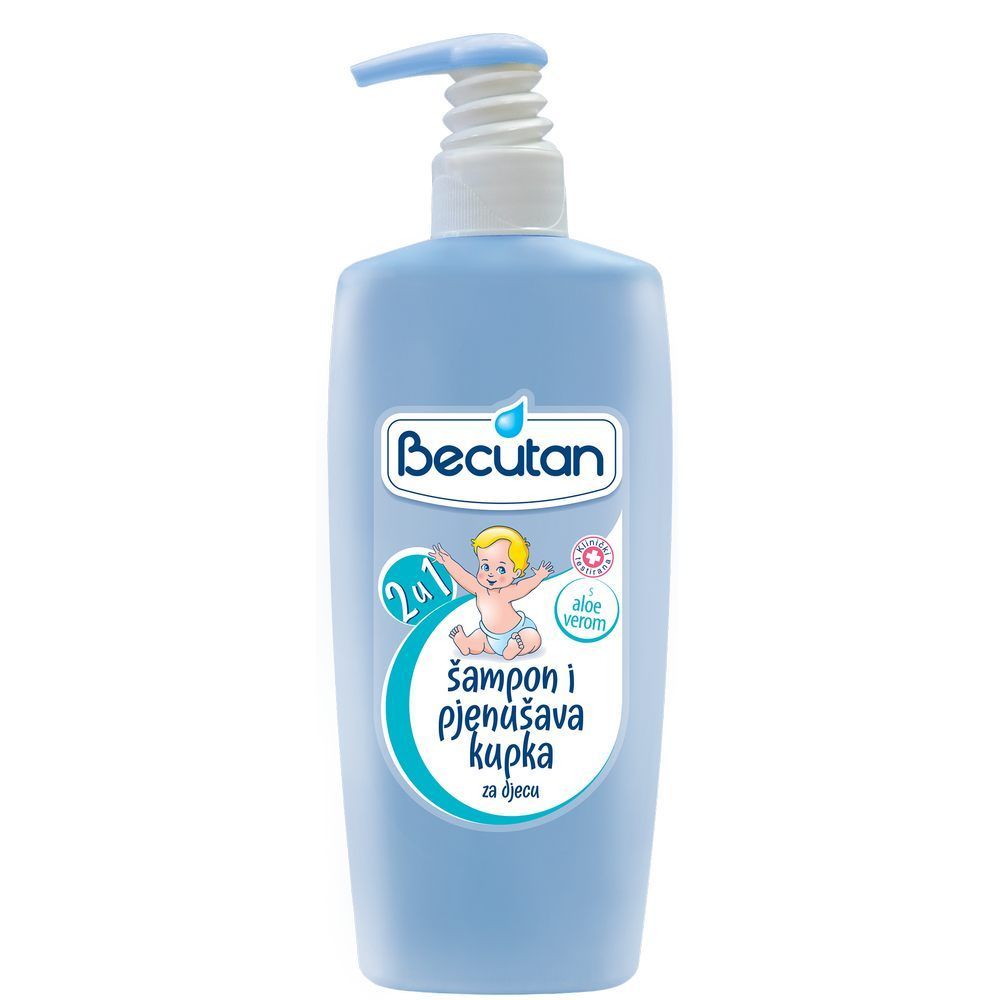 Becutan Kupka i šampon za bebe 2u1 400 ml s pumpicom slika 1