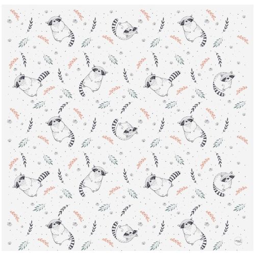 Ceba Baby Less mess podloga (120x120 cm) Raccoon slika 1