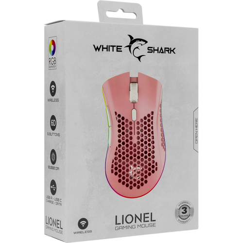 White Shark MIŠ WGM-5012 LIONEL / 10.000 DPI - Pink / Wireless slika 7
