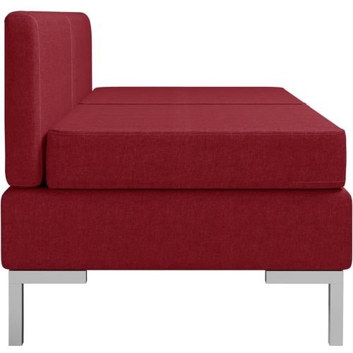 Modularne srednje sofe s jastucima 2 kom od tkanine boja vina slika 13