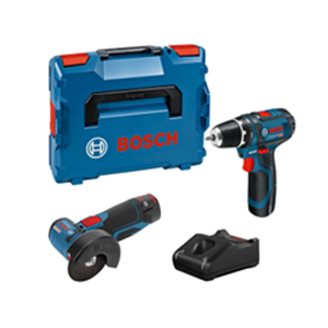 Bosch 12V KIT: GSR 12V-15 + GWS 12V-76 (2x2.0Ah; GAL 12V-40; L)