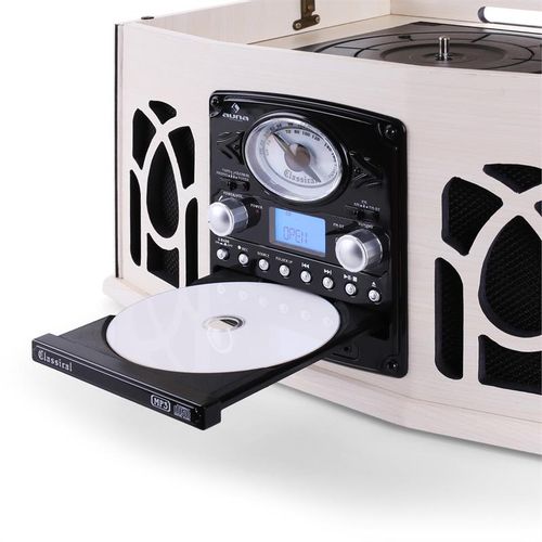 Auna NR-620 Retro gramofon CD MP3 USB SD Kasetofon Radio slika 17