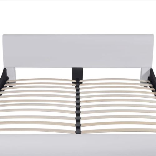 Krevet od umjetne kože s madracem bijeli 180 x 200 cm slika 43