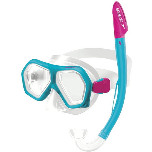 Speedo dječji set za ronjenje LEISURE JNR DUAL LENS COMBO AQUASPLASH/PINK slika 1