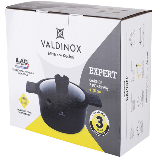 Valdinox Expert aluminijska indukcijska posuda s poklopcem 6L slika 6