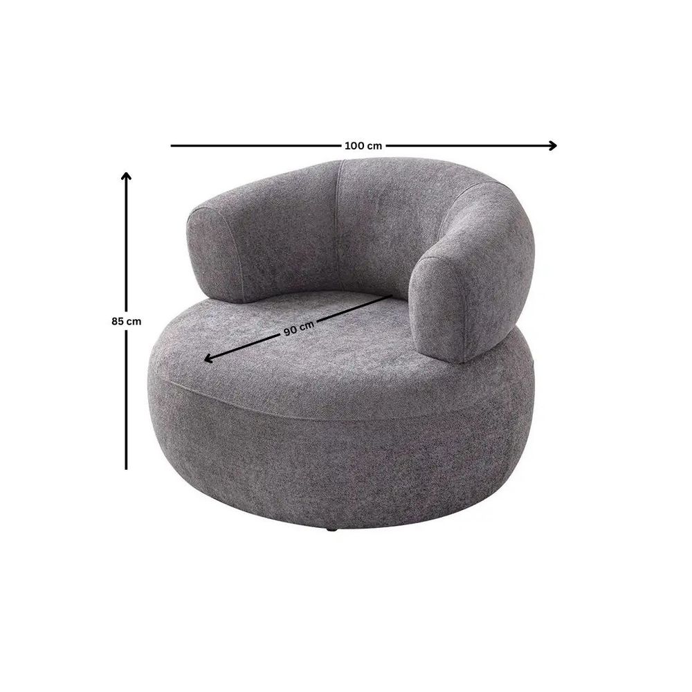 Wing Chair Roma - Tamno Siva slika 7
