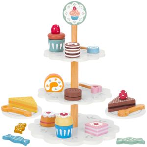 Tooky toy tanjur za slatkiše, drveni stalak, cupcakes, kolači