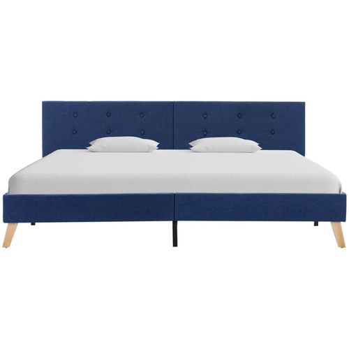 Okvir za krevet od tkanine plavi 180 x 200 cm slika 23