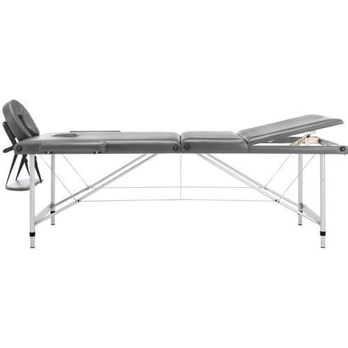Masažni stol s 3 zone i aluminijskim okvirom antracit 186x68 cm slika 31