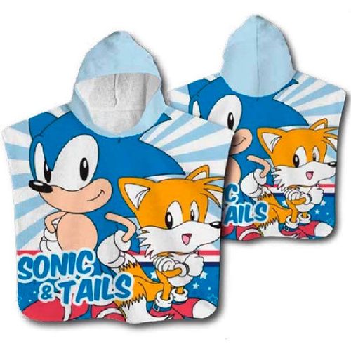 Sonic The Hedgehog cotton poncho towel slika 1