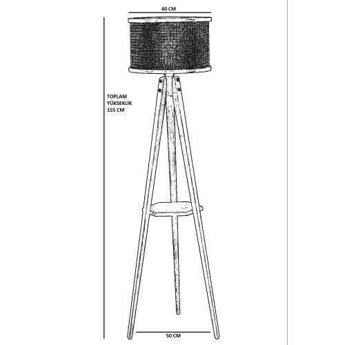 Stojeća lampa Gizem 8746-6 Rattan orah slika 6