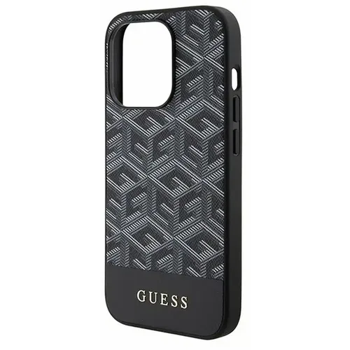 Original GUESS Hardcase GUHMP15LHGCFSEK Case za iPhone 15 PRO (Magsafe GCUBE Stripes / crna) slika 3