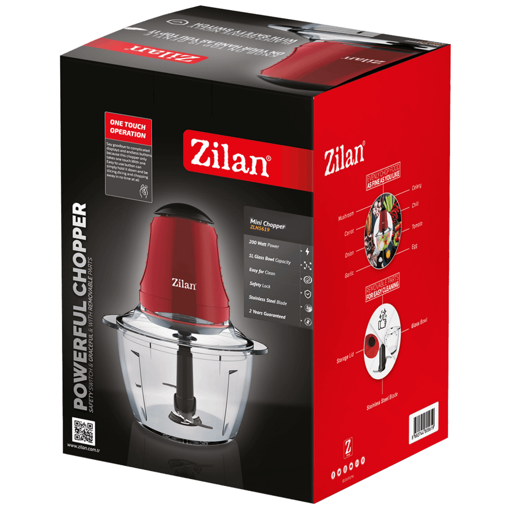 Zilan Sjeckalica, staklena posuda 1.0 lit., 200 W - ZLN5619 slika 2