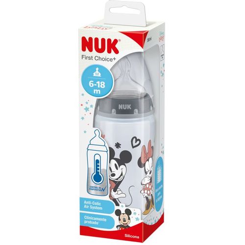 NUK Flašica First Choice+ sa indikatorom temperature 300ml 6-18mj, Mickey Mouse slika 2