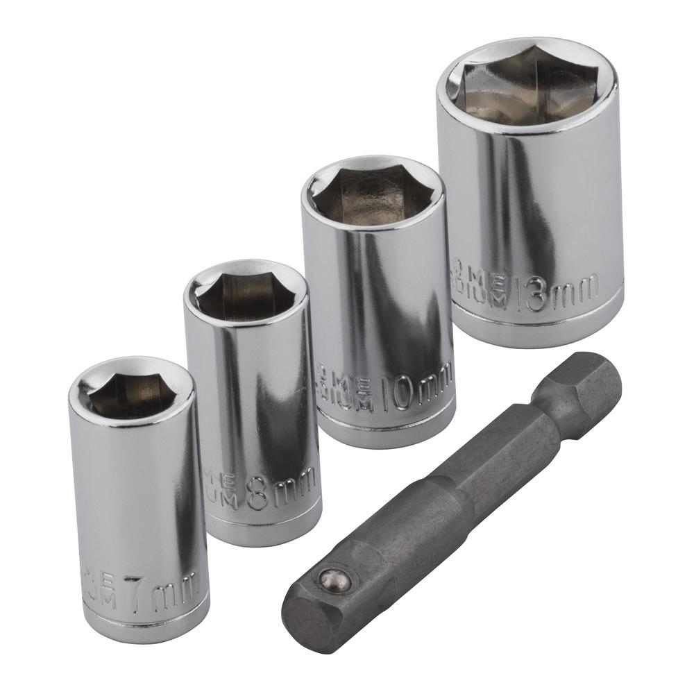Wolfcraft Set Nasadnih Ključeva 1/4" SW 7/8/10/13mm + Adapter / 5 dijelni - 2413000 slika 1