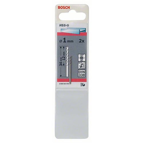 BOSCH Burgija HSS-G 1.0 mm - 2 kom.  slika 2