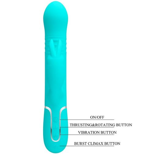 Pretty Love Coale Rabbit Vibrator - Tirkizna slika 9